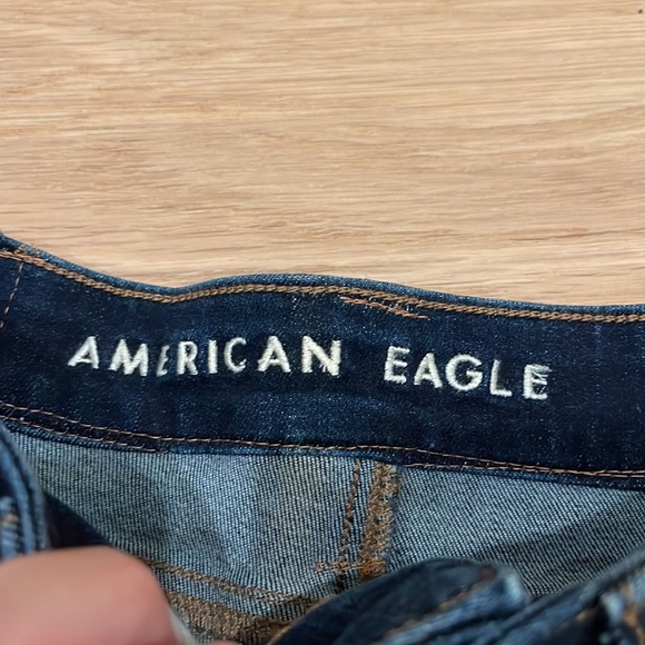 American Eagle Hi-Rise Shortie Distressed 00 Raw Hem Country Beach - Picture 2 of 7